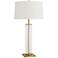 Arteriors Home Norman Antique Brass Clear Glass Table Lamp