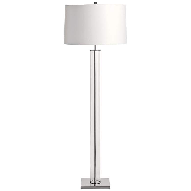 Image 1 Arteriors Home Norman Glass and Polished Nickel Floor Lamp