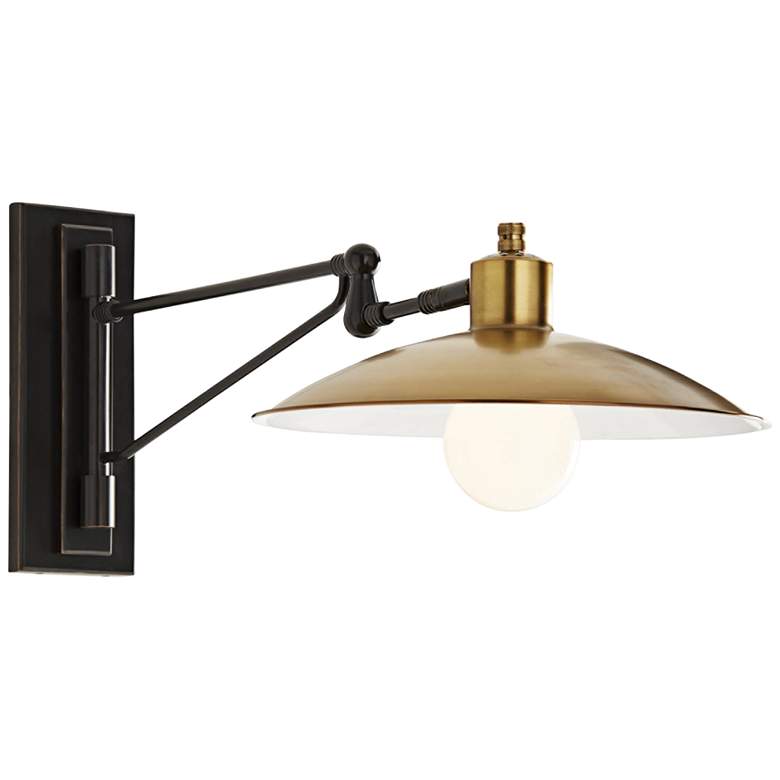 Image 2 Arteriors Home Nox Antique Brass Swing Arm Wall Lamp