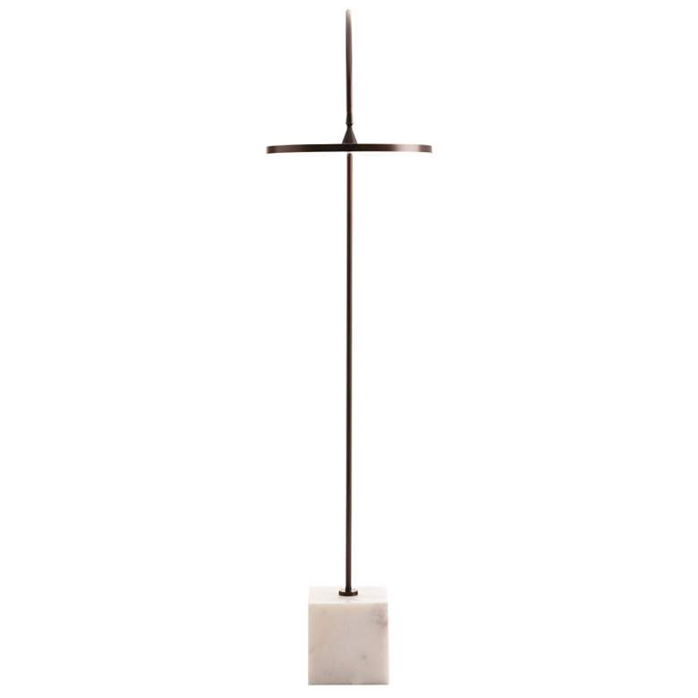 Image 1 Arteriors Home Nuri 67" White Marble English Bronze Floor Lamp