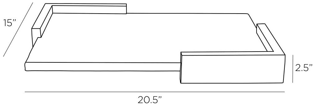 Image 7 Arteriors Home Odin Ivory Wood Rectangular Tray more views
