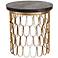 Arteriors Home Orleans Gold Leaf and Marble End Table
