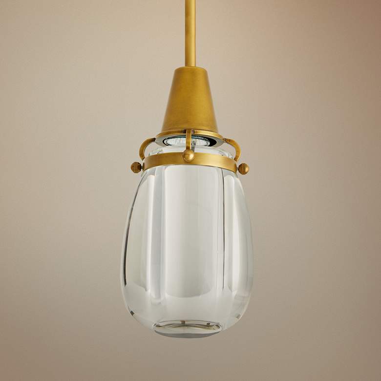 Image 1 Arteriors Home Pena 6" Wide Clear Crystal Mini Pendant