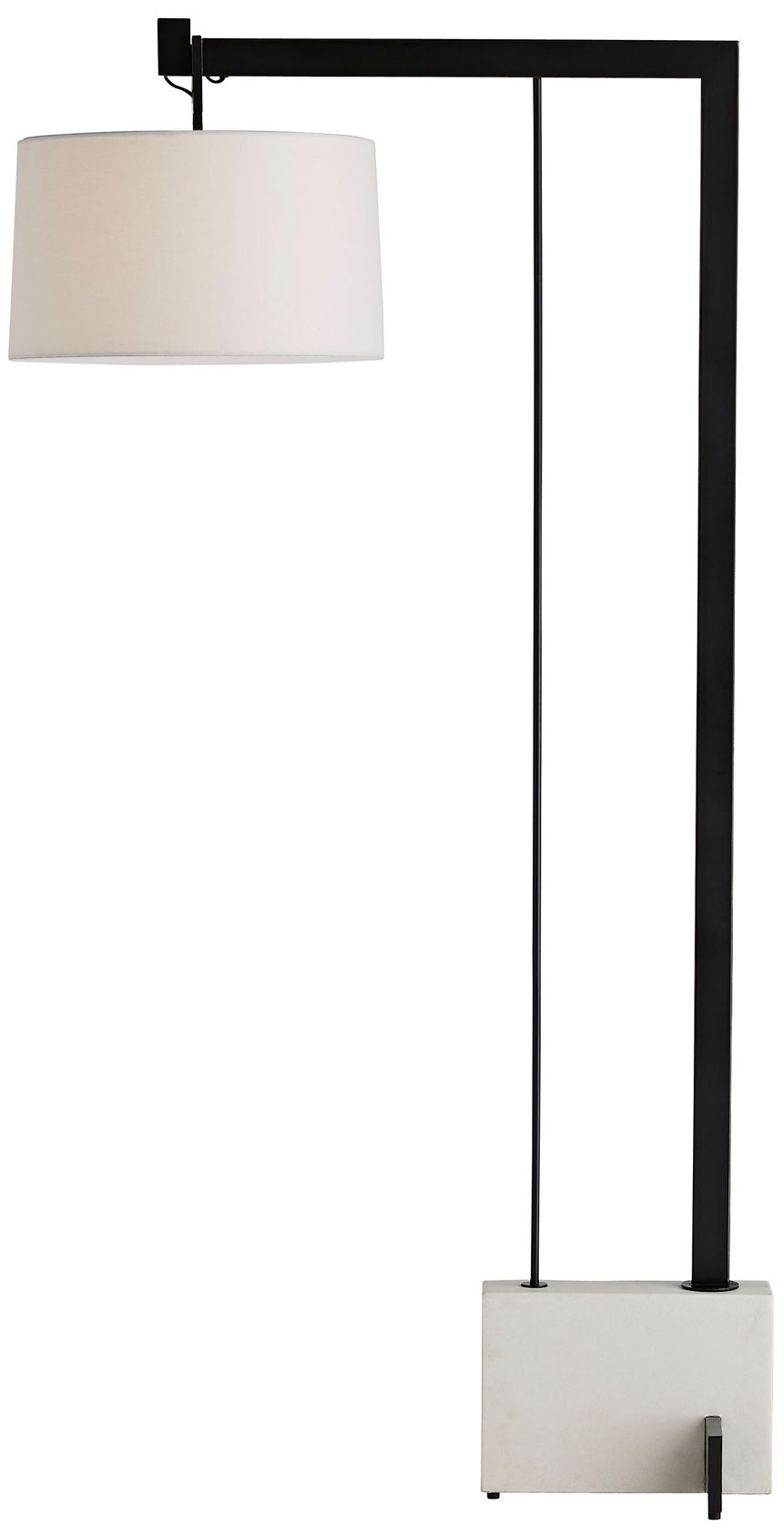 Image 5 Arteriors Home Piloti 76 1/2" High Black and Faux Marble Floor Lamp more views