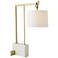 Arteriors Home Piloti Gold Metal and Faux Marble Desk Lamp