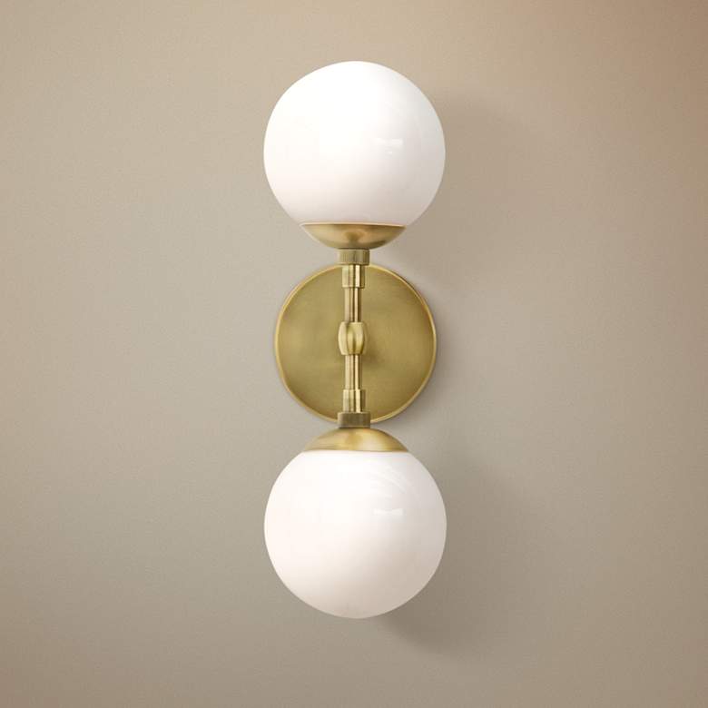Image 1 Arteriors Home Polaris 17" High Antique Brass Wall Sconce