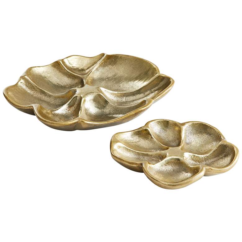 Image 1 Arteriors Home Poppy Antique Brass Containers Set of 2