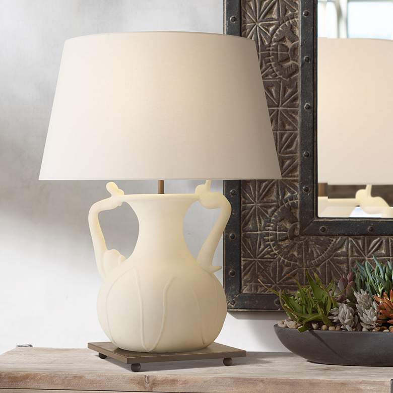 Image 1 Arteriors Home Positano Ivory Ceramic Handles Table Lamp