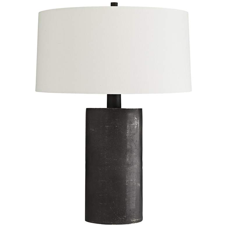 Image 1 Arteriors Home Prague 29 1/2 inch Blackened Metal Column Table Lamp