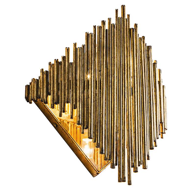 Image 1 Arteriors Home Prescott 16 1/2" High Gold Leaf Wall Sconce