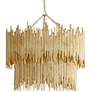 Arteriors Home Prescott 28" Wide Gold Leaf Two Tiered Pendant