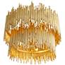 Arteriors Home Prescott 28" Wide Gold Leaf Two Tiered Pendant