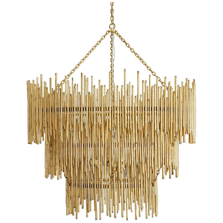 Image 1 Arteriors Home Prescott 35"W Gold Leaf 12-Light Chandelier
