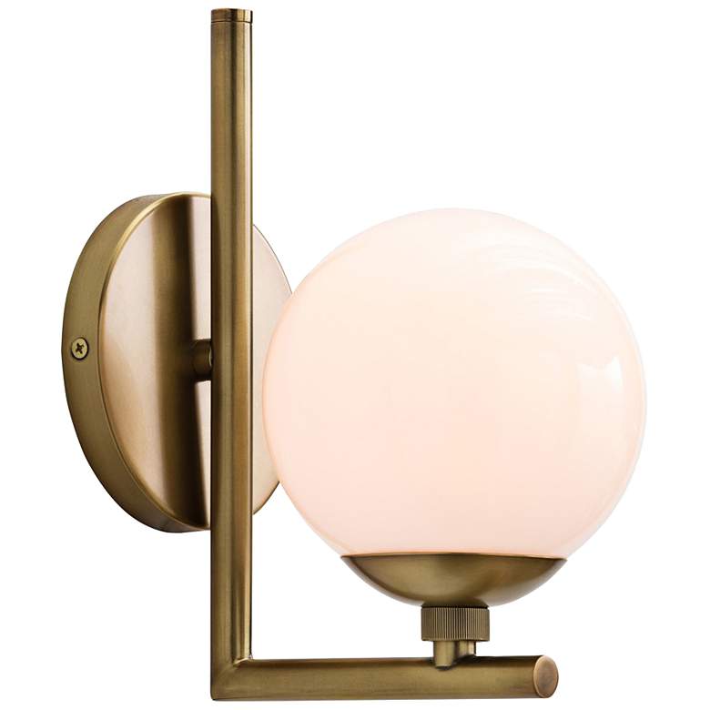 Image 1 Arteriors Home Quimby 10" High Antique Brass Wall Sconce
