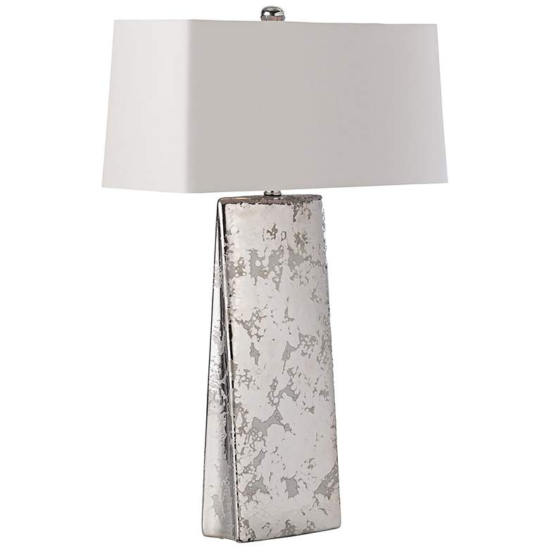 Image 1 Arteriors Home Ravi Splattered Silver Porcelain Table Lamp