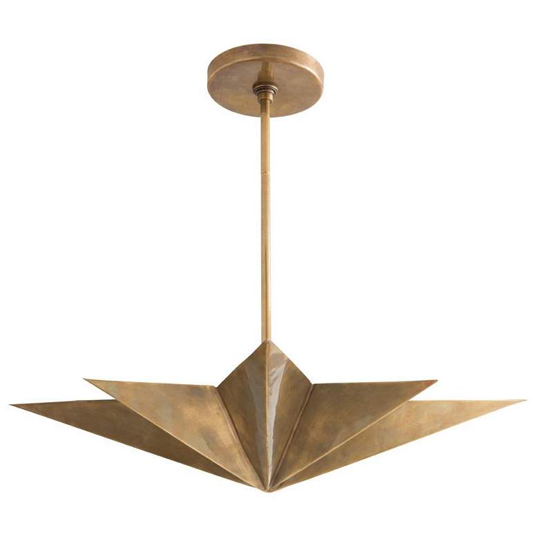 Image 1 Arteriors Home Rex 19" Wide Antique Brass Modern Star Pendant