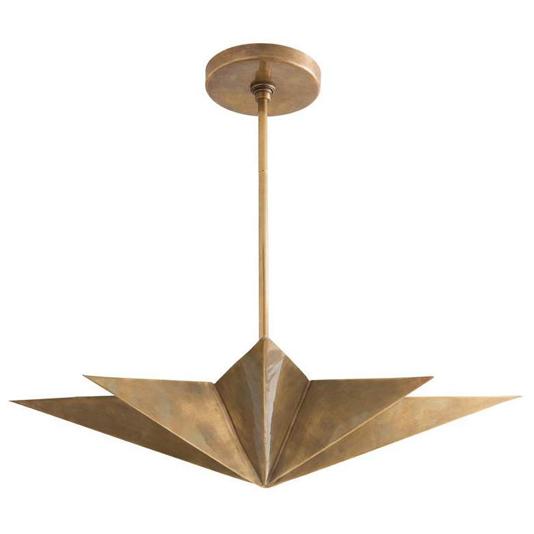 Image 1 Arteriors Home Rex 19 inch Wide Antique Brass Modern Star Pendant