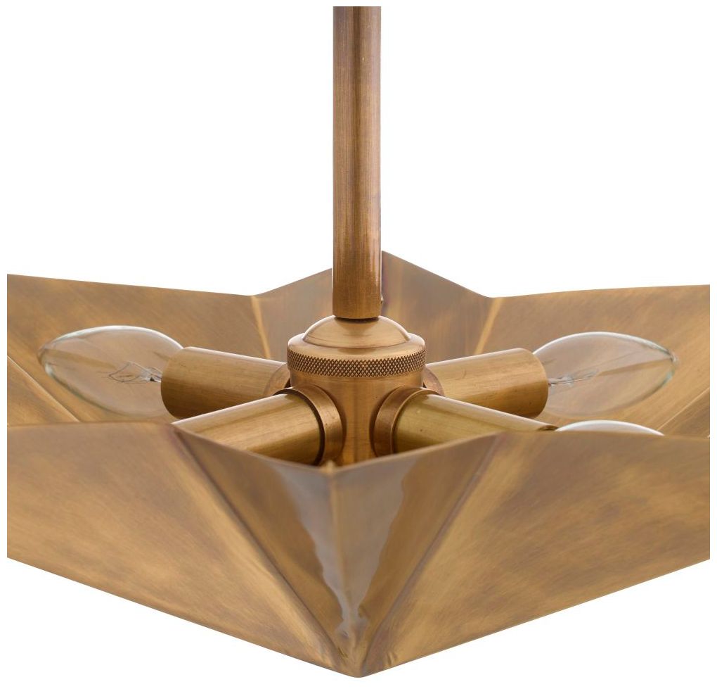 Arteriors Home Rex 19" Wide Antique Brass Modern Star Pendant