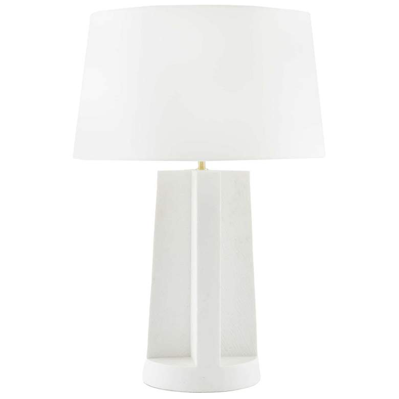 Image 1 Arteriors Home Riverton 33" Riverstone Ivory White Modern Table Lamp
