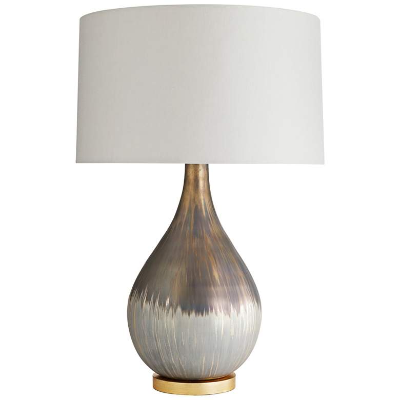 Image 2 Arteriors Home Romy 32" Satin Silvered Bronze Mercury Glass Table Lamp