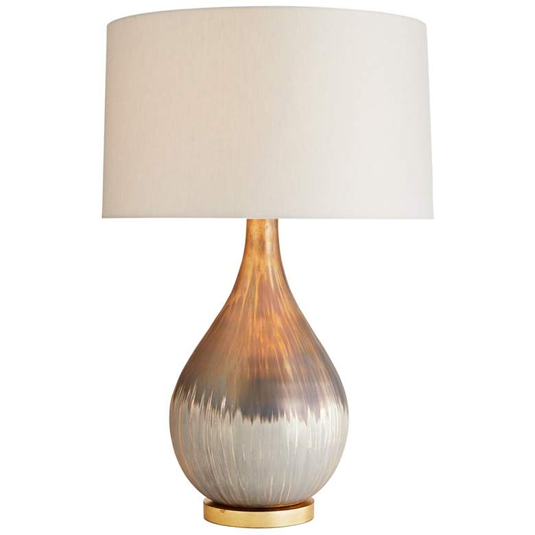 Image 3 Arteriors Home Romy 32" Satin Silvered Bronze Mercury Glass Table Lamp more views