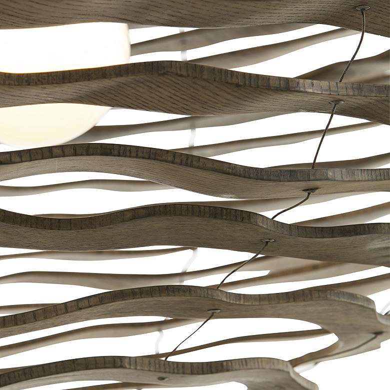 Image 3 Arteriors Home Rook 24" Wide Natural Wood Pendant Light more views