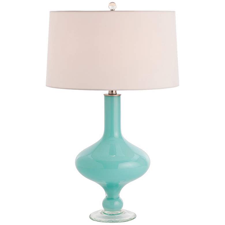 Image 1 Arteriors Home Rory Soft Cyan Glass Table Lamp