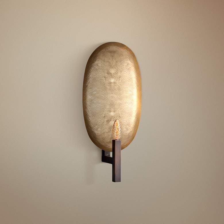 Image 1 Arteriors Home Sahara 20 inch High Brass and Bronze Wall Sconce