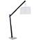 Arteriors Home Sarsa 93" Teak Travertine Black Arc Arm Floor Lamp