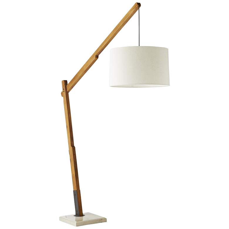 Image 1 Arteriors Home Sarsa Natural Wood Fixed-Angle Floor Lamp