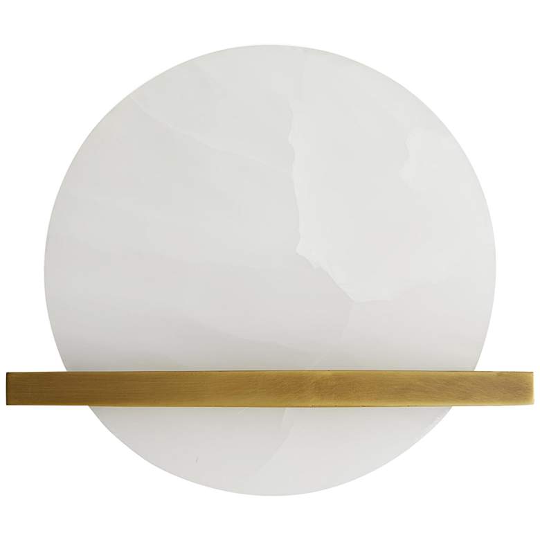 Image 3 Arteriors Home Savlon 10 inch High Gold and White Wall Sconce