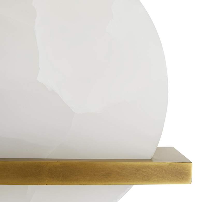 Image 4 Arteriors Home Savlon 10" High Gold and White Wall Sconce more views
