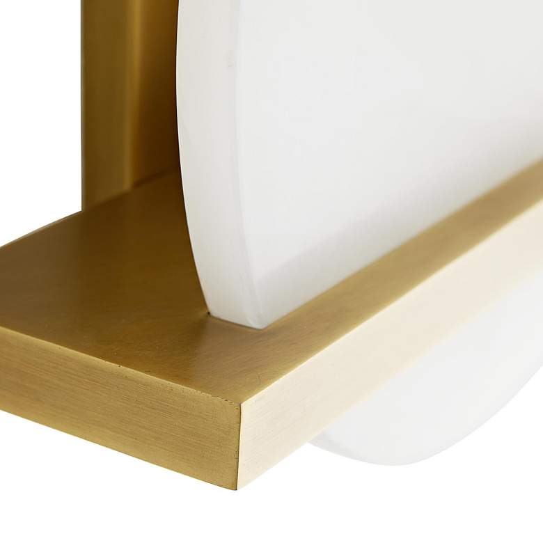Image 5 Arteriors Home Savlon 10" High Gold and White Wall Sconce more views