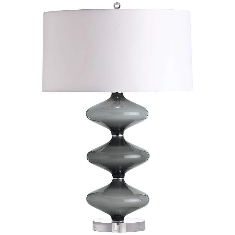 Image 1 Arteriors Home Shadow Gray Cased Glass Buffet Lamp
