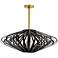 Arteriors Home Shala 28"W Black Bamboo Striped Pendant Light