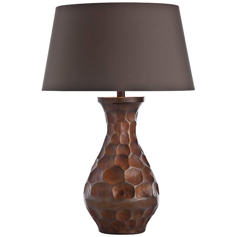 Image 1 Arteriors Home Sola Antique Copper Honeycomb Table Lamp