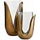 Arteriors Home Sonia Antique Brass and Glass Vases Set of 2