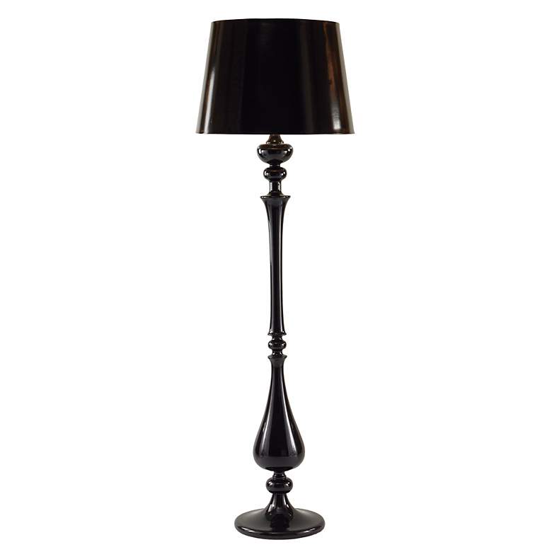 Image 1 Arteriors Home Spindle Black Lola Floor Lamp