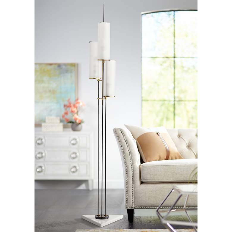 Image 1 Arteriors Home Stefan 70" Black 3-Light Tree Floor Lamp