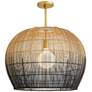 Arteriors Home Swami 22" Wide Natural and Black Ombre Pendant