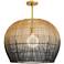 Arteriors Home Swami 22" Wide Natural and Black Ombre Pendant