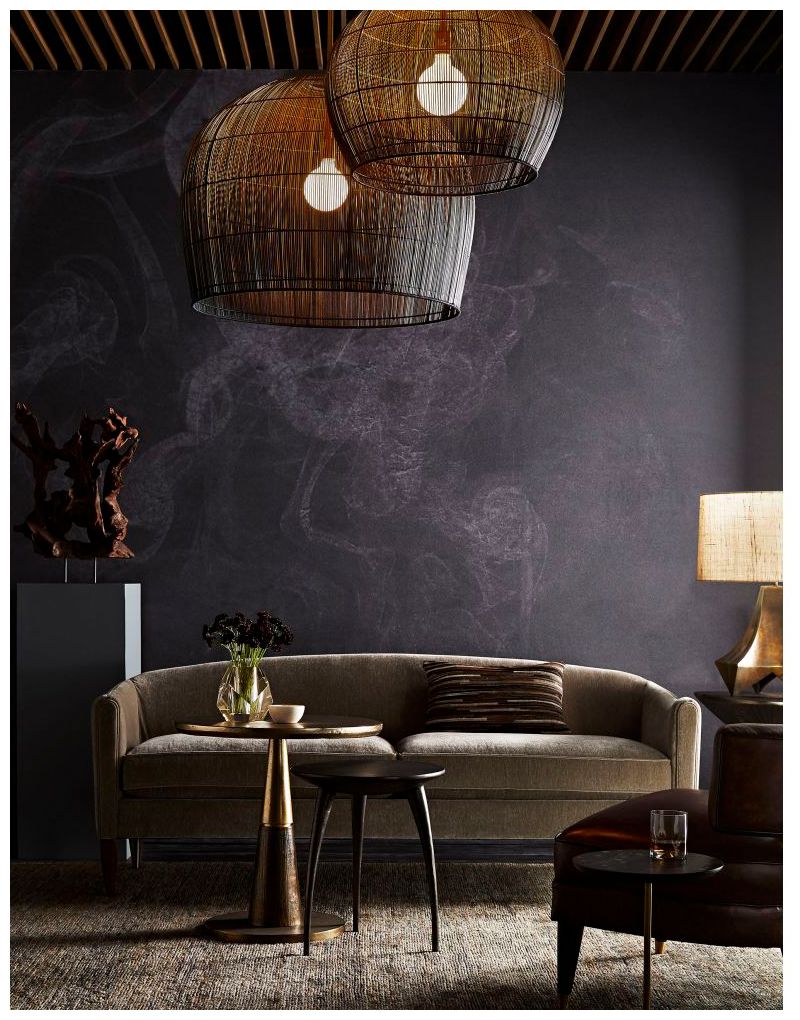 Arteriors Home Swami 22" Wide Natural and Black Ombre Pendant