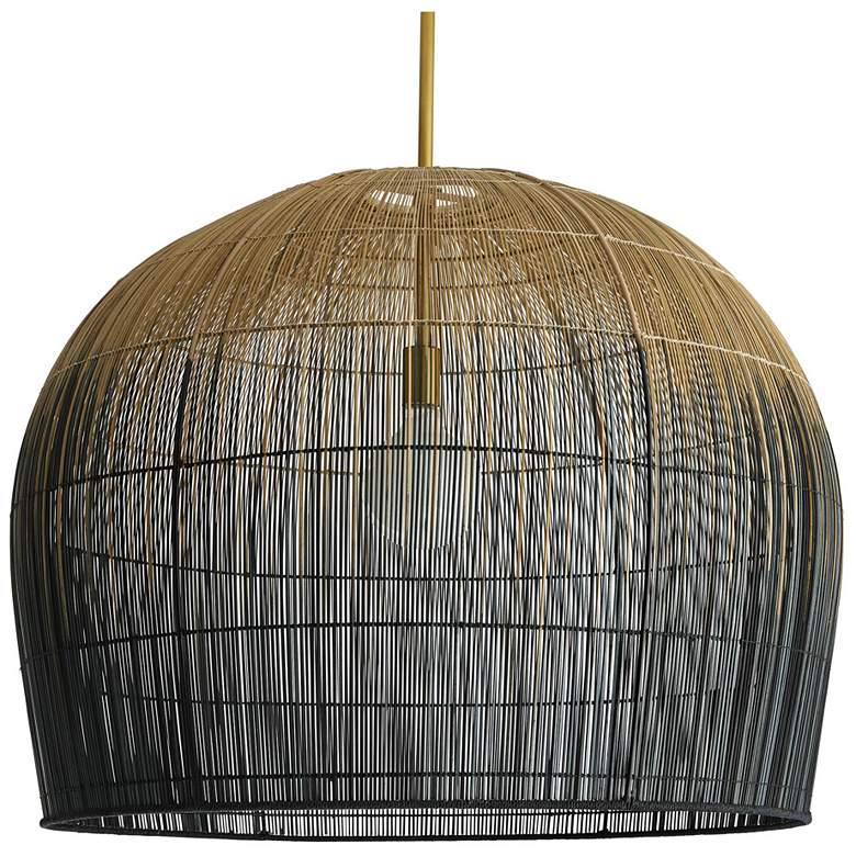 Image 1 Arteriors Home Swami 32" Wide Natural and Black Ombre Dome Chandelier