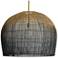Arteriors Home Swami 32" Wide Natural and Black Ombre Dome Chandelier