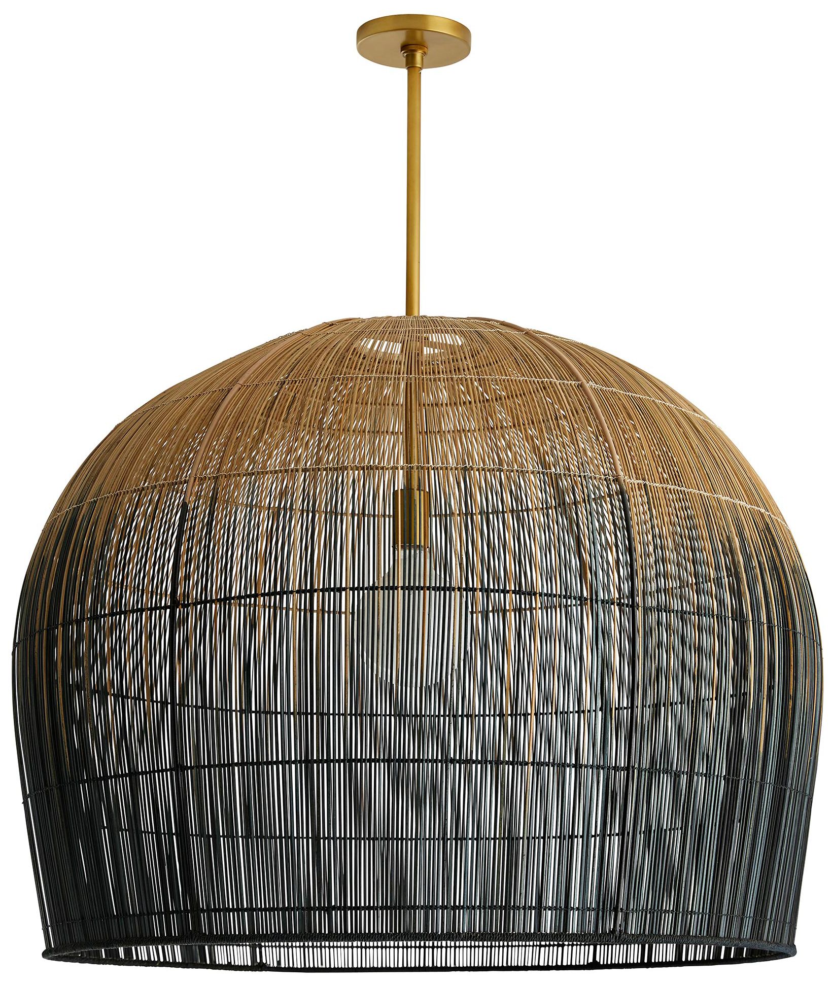 Image 3 Arteriors Home Swami 32" Wide Natural and Black Ombre Dome Chandelier more views