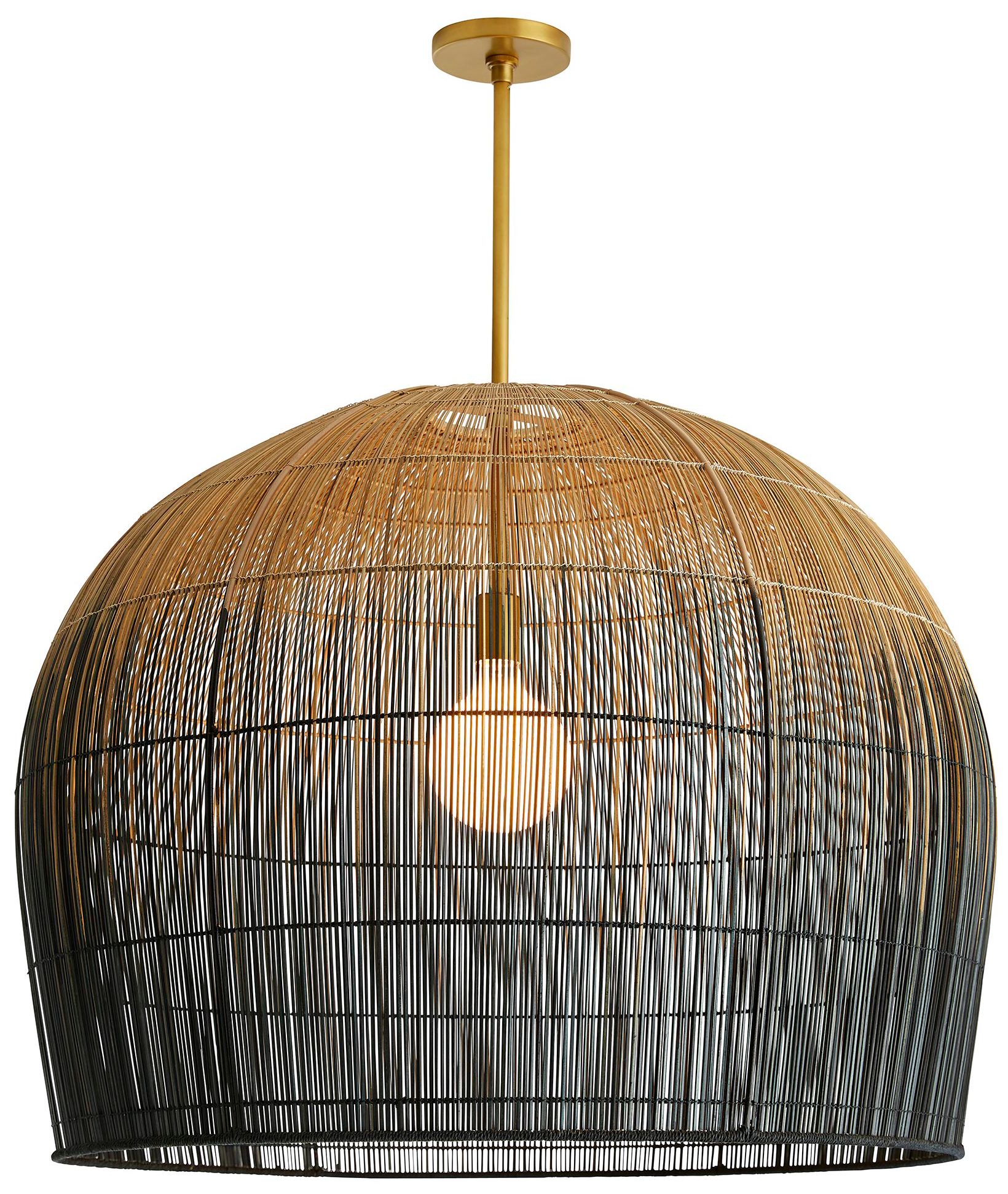 Image 4 Arteriors Home Swami 32" Wide Natural and Black Ombre Dome Chandelier more views