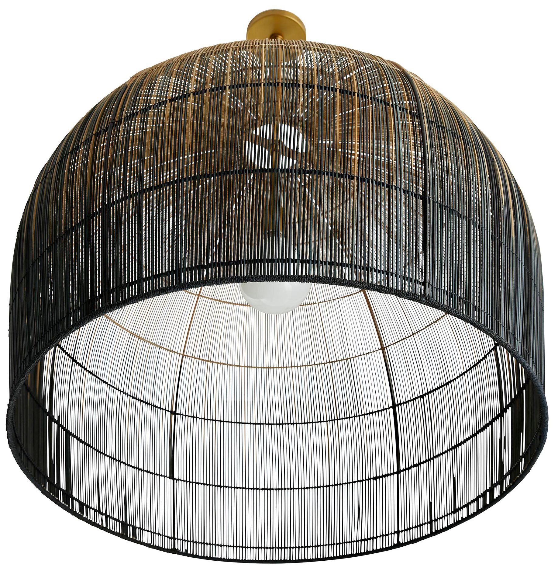 Image 5 Arteriors Home Swami 32" Wide Natural and Black Ombre Dome Chandelier more views