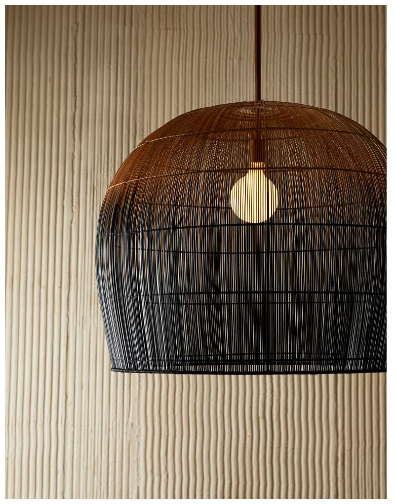 Arteriors Home Swami 32" Wide Natural and Black Ombre Dome Chandelier