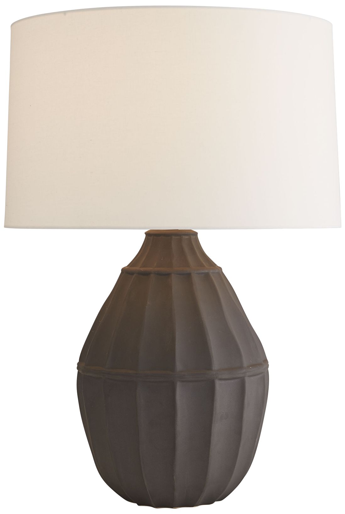 Arteriors Home Tangier Matte Black Ceramic Gourd Table Lamp