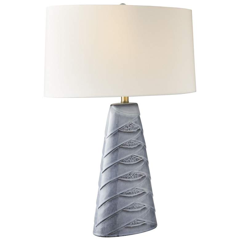 Image 1 Arteriors Home Tempest 30" High Reactive Blue Glaze Ceramic Table Lamp